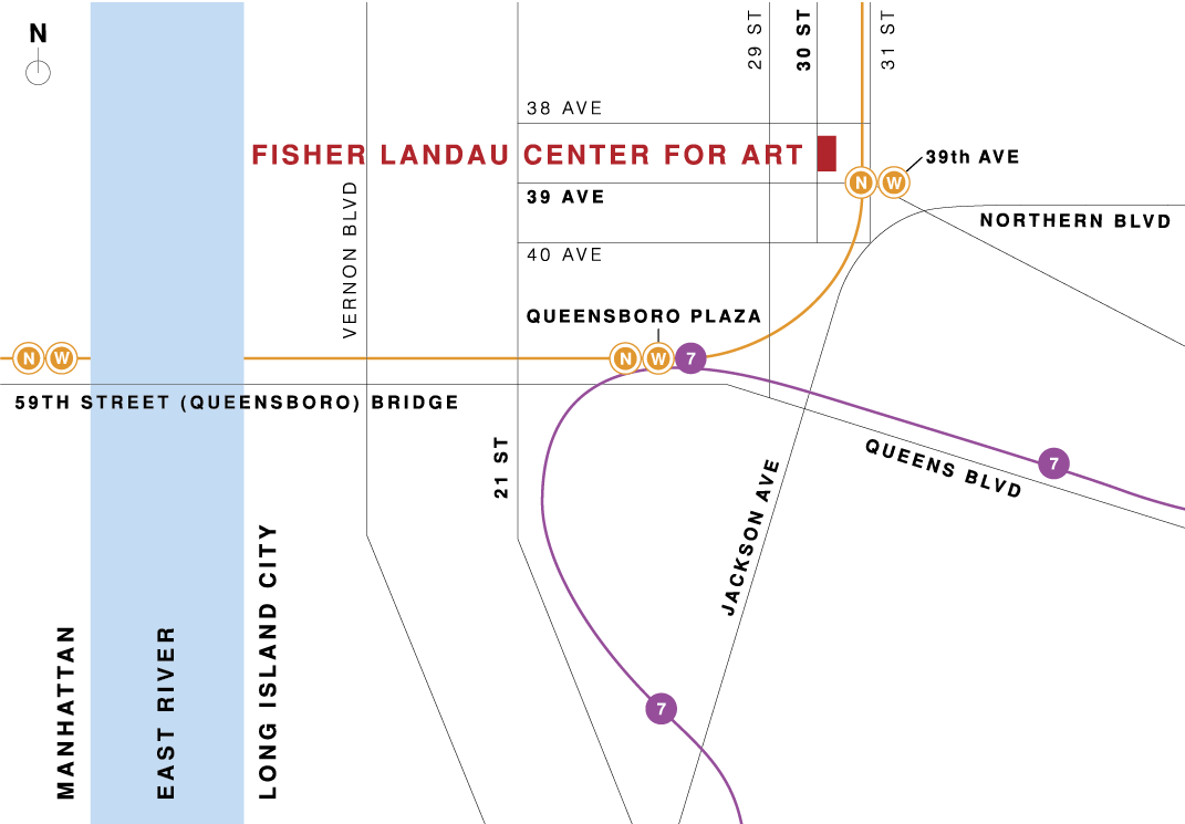 map of the Fisher Landau Center for Art