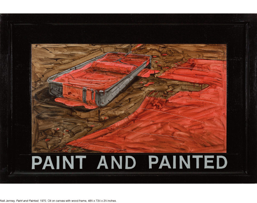 Neil Jenney, Paint and Painted, 1970. Oil on canvas with wood frame, 48-3⁄4 x 73-1⁄2 x 2-3⁄4 inches.